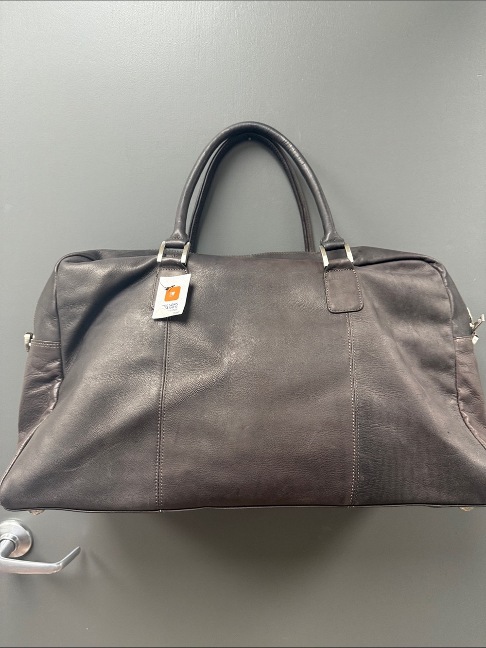 Wilsons Leather Deep Mahogany Duffel Travel Bag